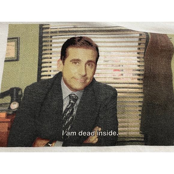 Michael I AM DEAD INSIDE THE OFFICE (TV TV SHOW) t-shirt Men MENS M MEDIUM - Picture 5 of 6